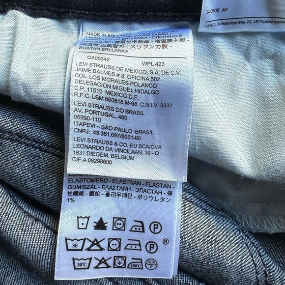 Levis Women's Demi Curve Mid Rise Slim Jeans Size 10 (30x30) Dark Wash Blue - Picture 6 of 12